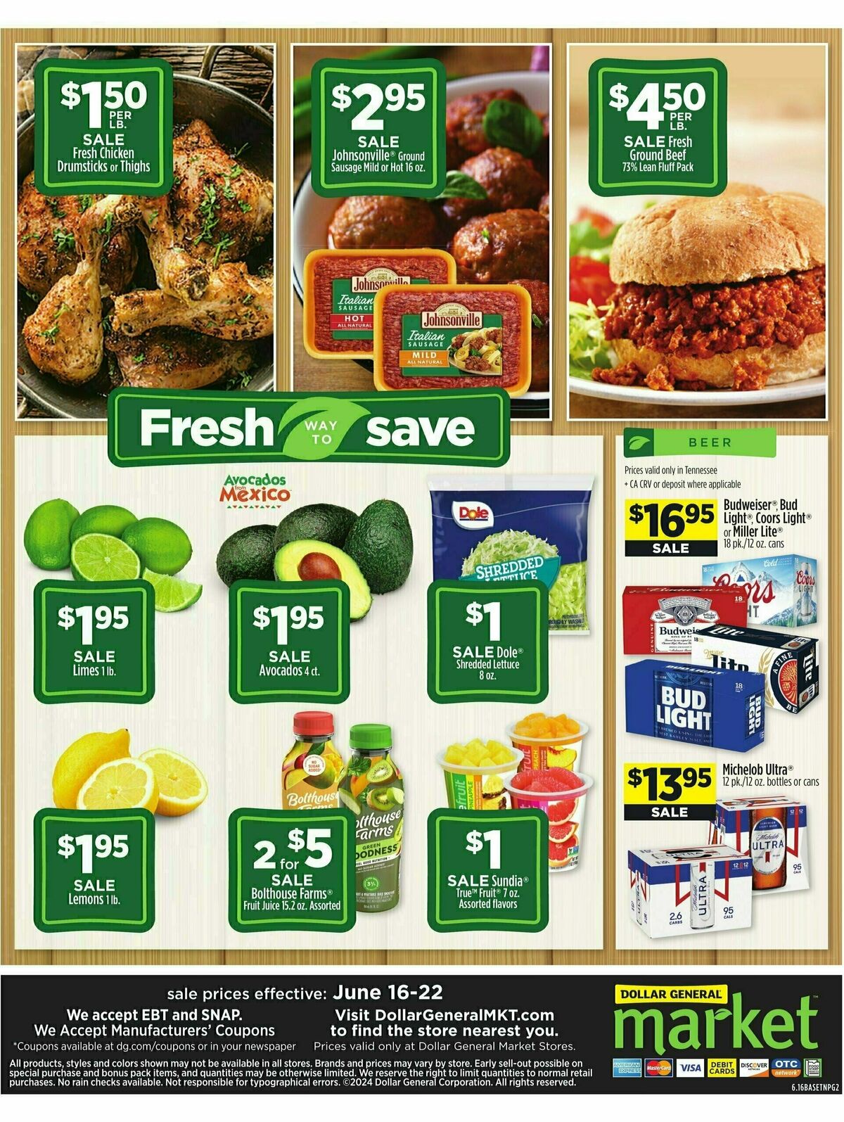 Dollar General Market Weekly Ad from June 16