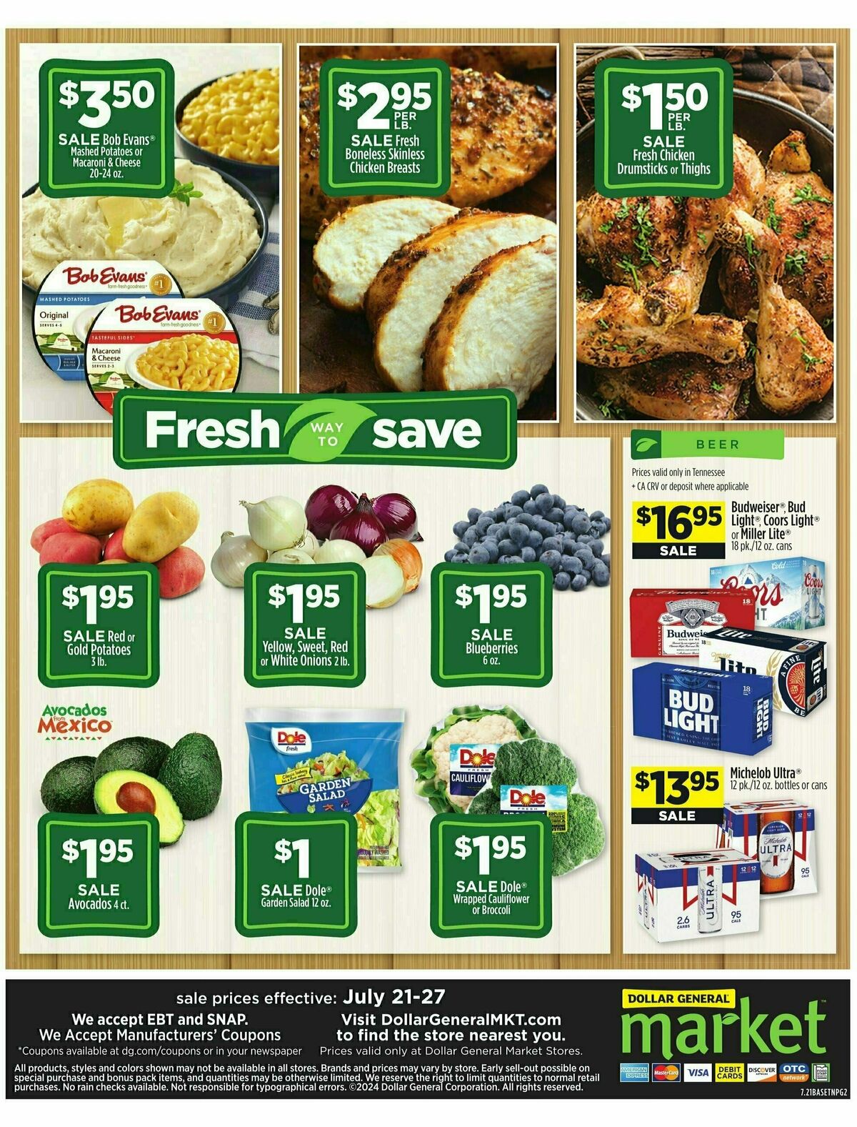 Dollar General Dollar General Market Ad Weekly Ad from July 21