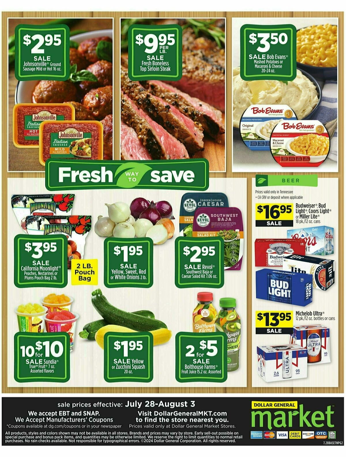 Dollar General Market Ad Weekly Ad from July 28