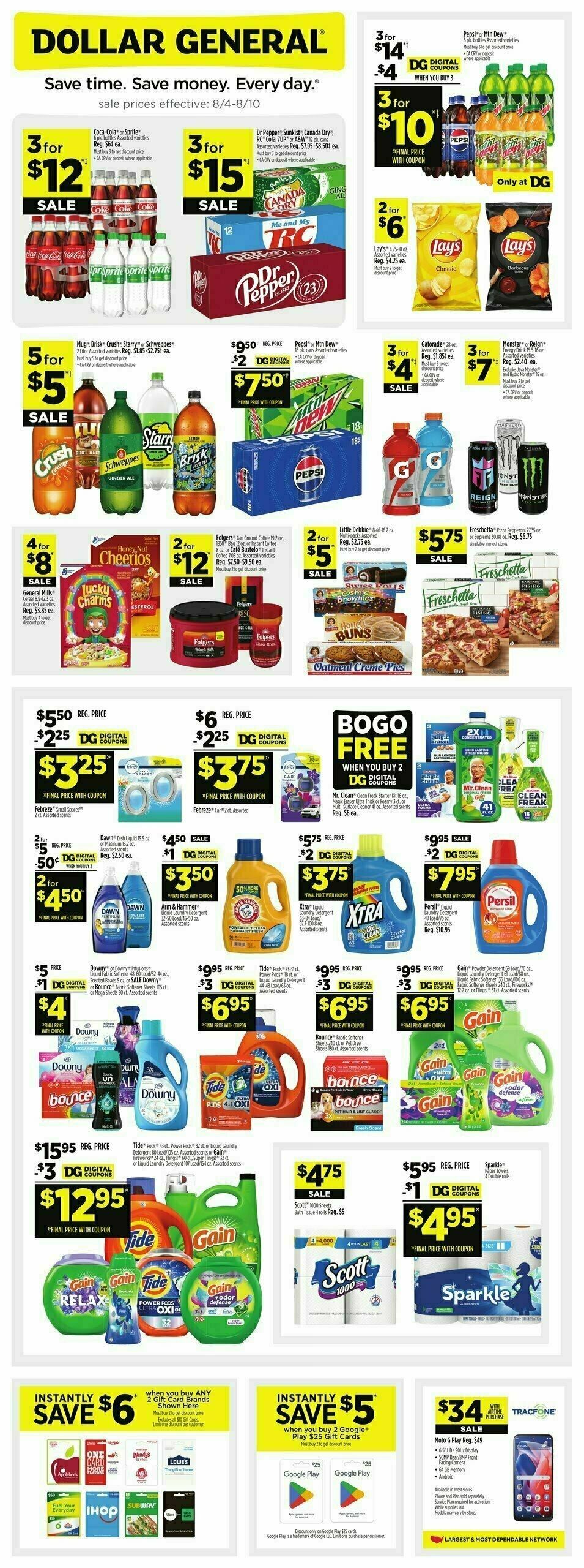 Dollar General Weekly Ad from August 4