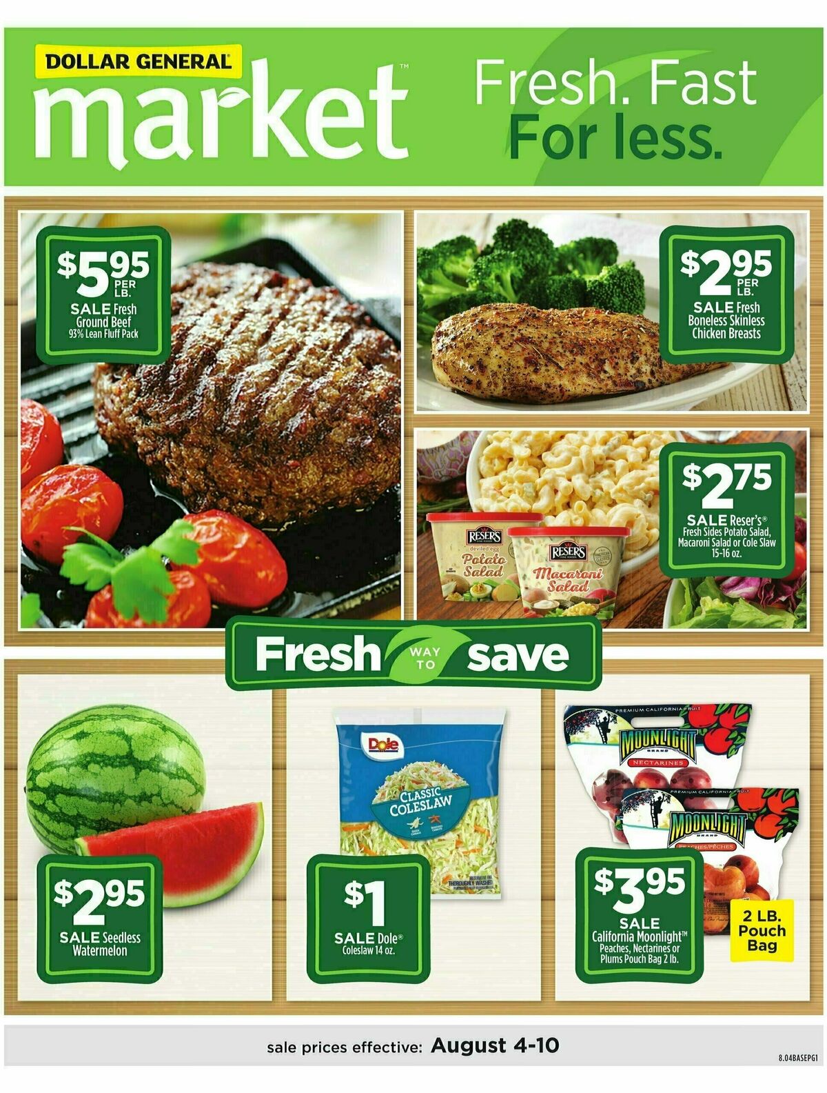 Dollar General Market Ad Weekly Ad from August 4