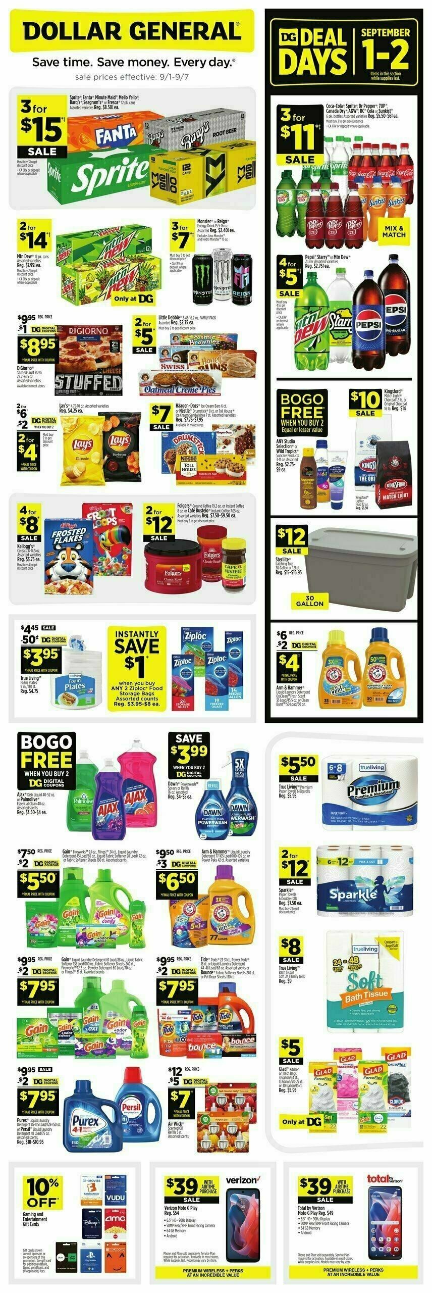 Dollar General Weekly Ad from September 1