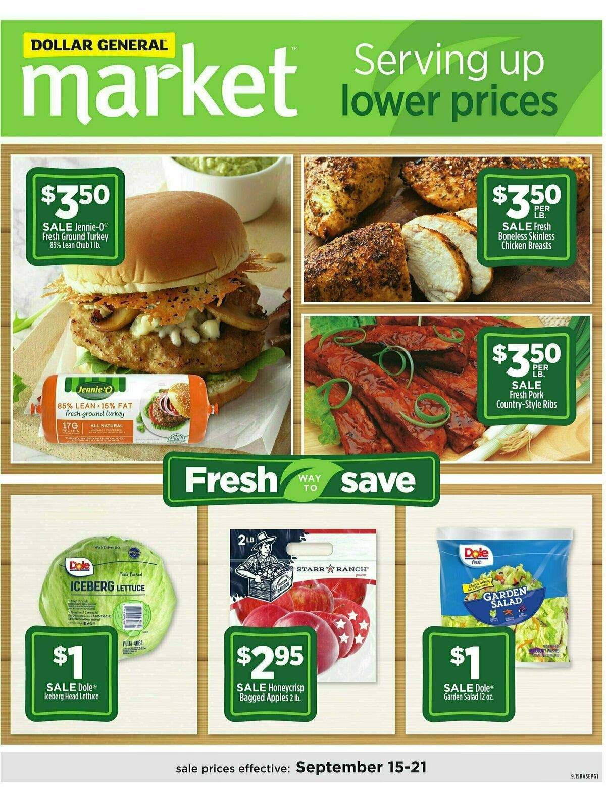 Dollar General Market Ad Weekly Ad from September 15