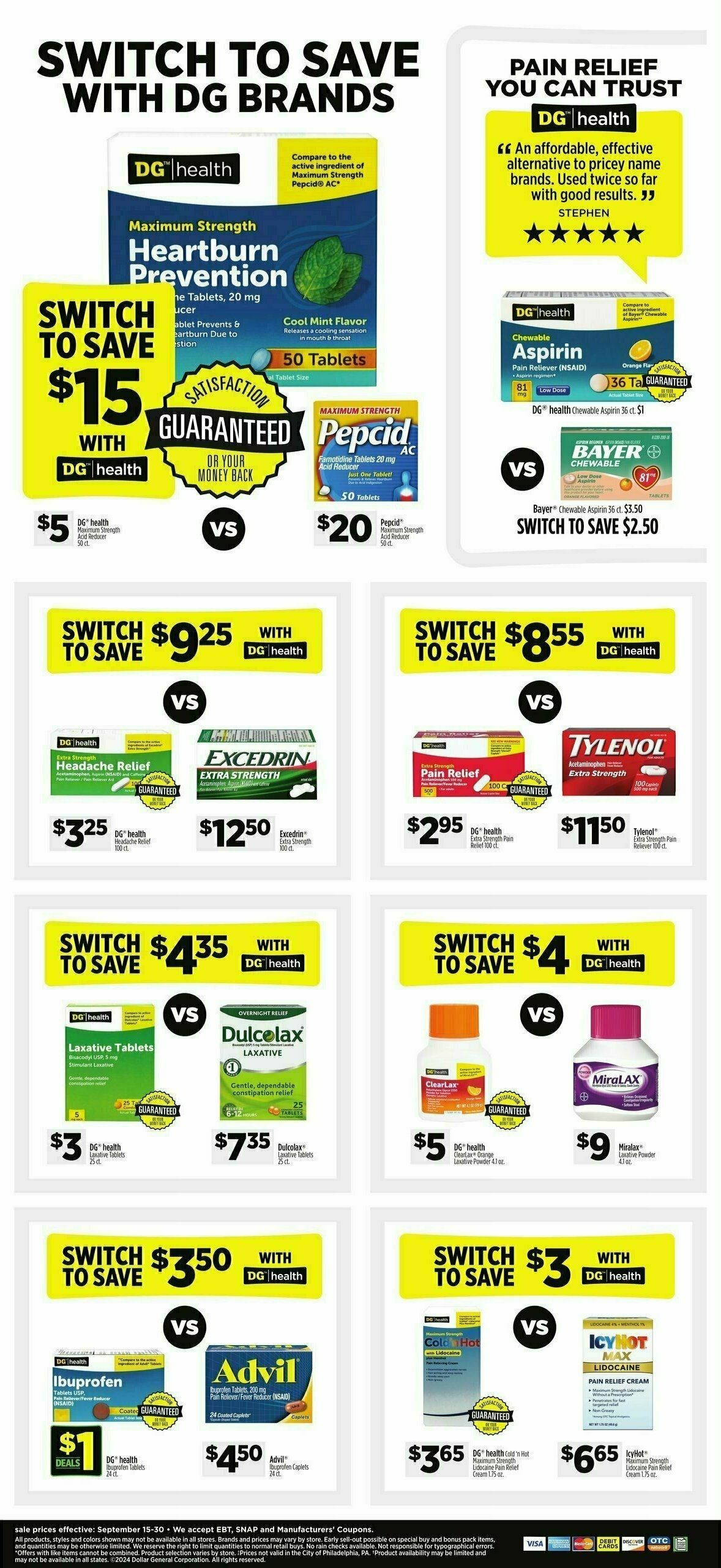 Dollar General DG Private Brands Weekly Ad from September 15