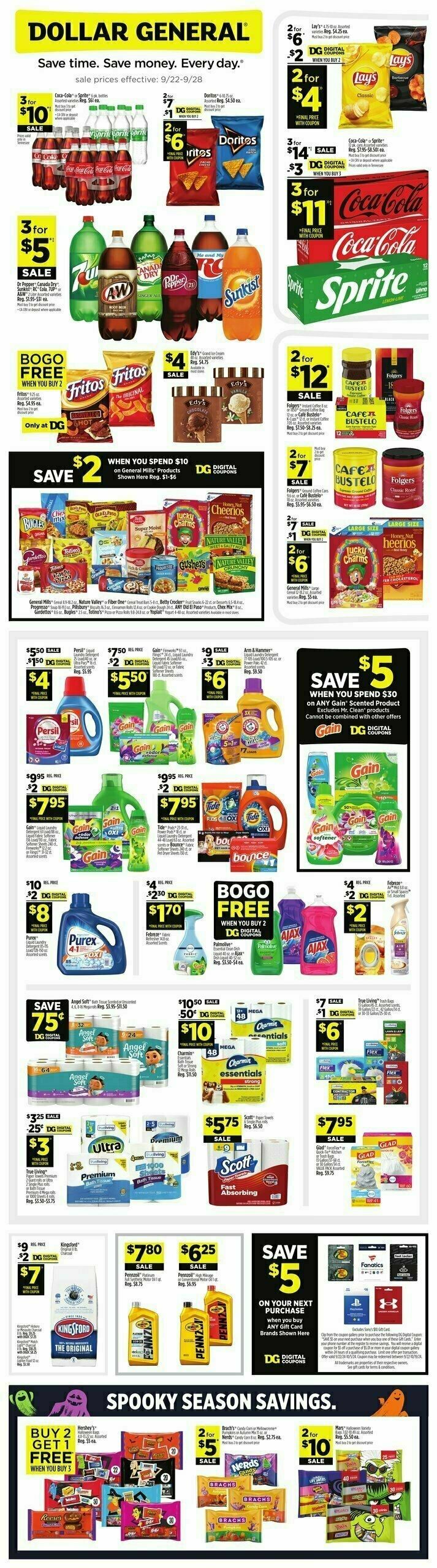 Dollar General Weekly Ad from September 22