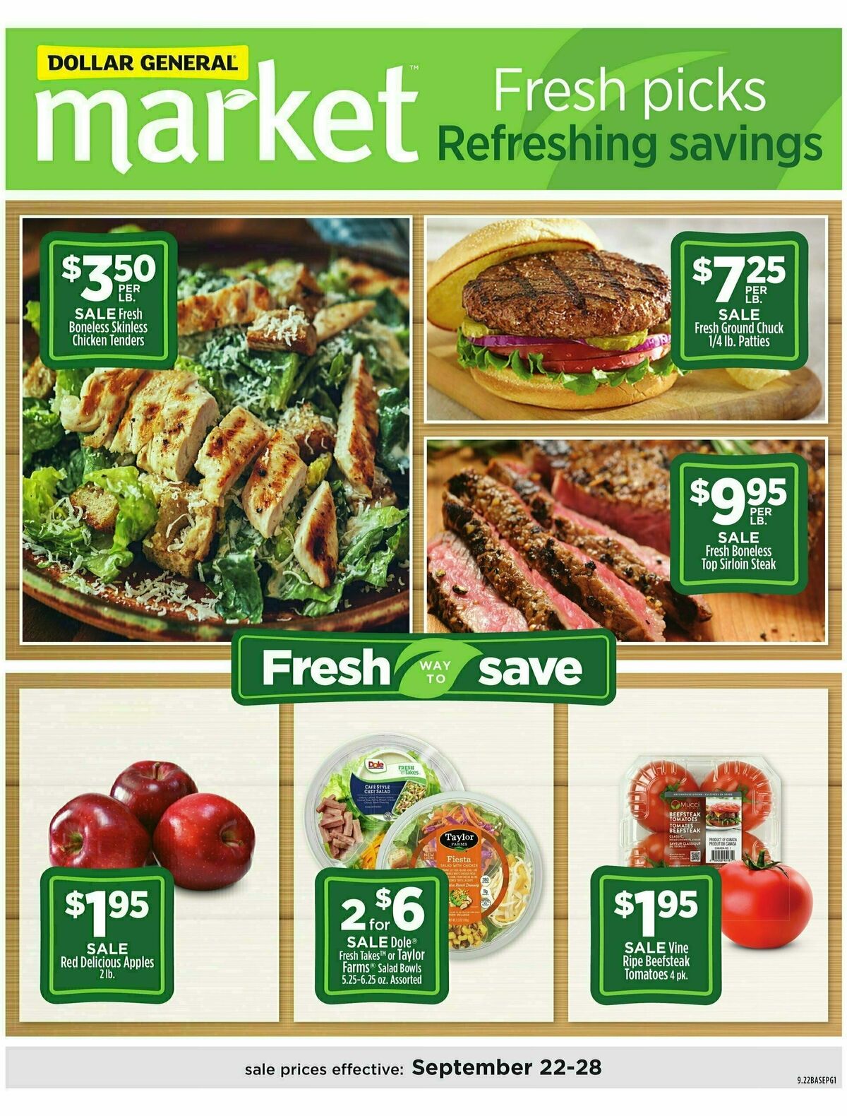 Dollar General Market Ad Weekly Ad from September 22