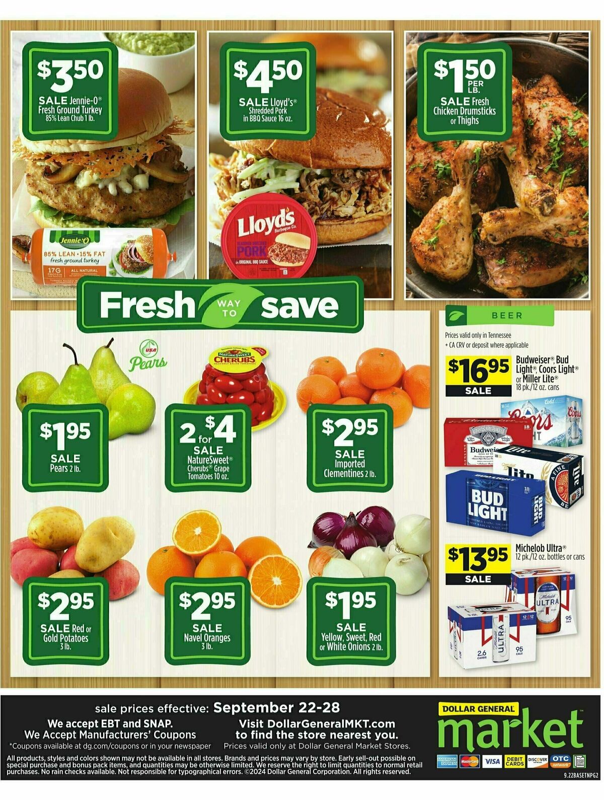 Dollar General Market Ad Weekly Ad from September 22