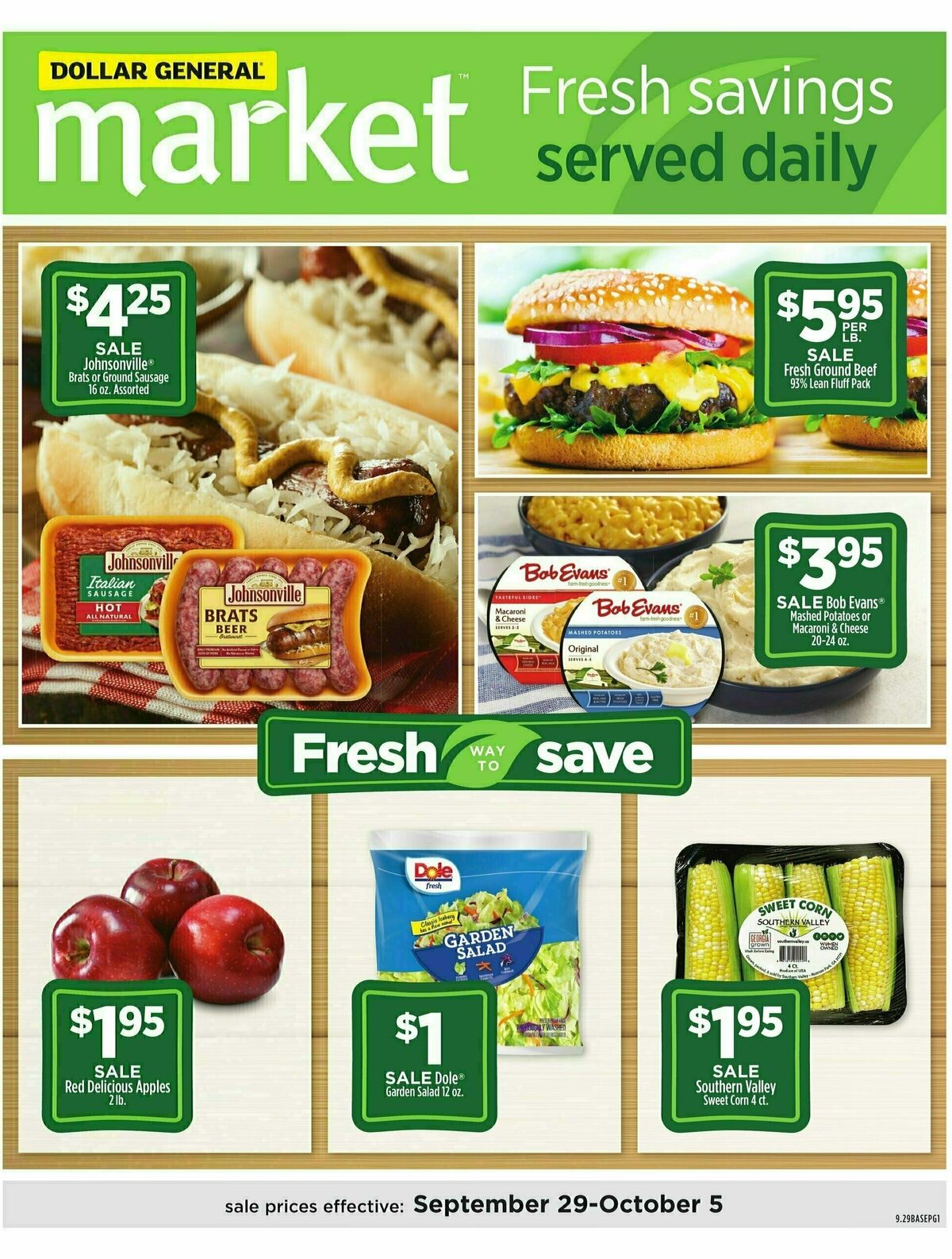 Dollar General Market Ad Weekly Ad from September 29