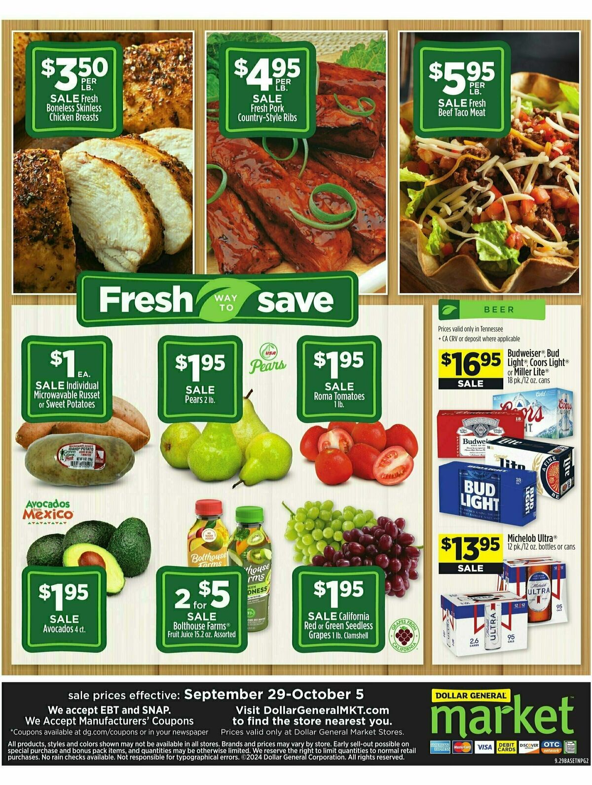 Dollar General Market Ad Weekly Ad from September 29