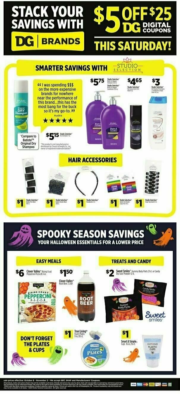 Dollar General DG Private Brands Digital Weekly Ad from October 6