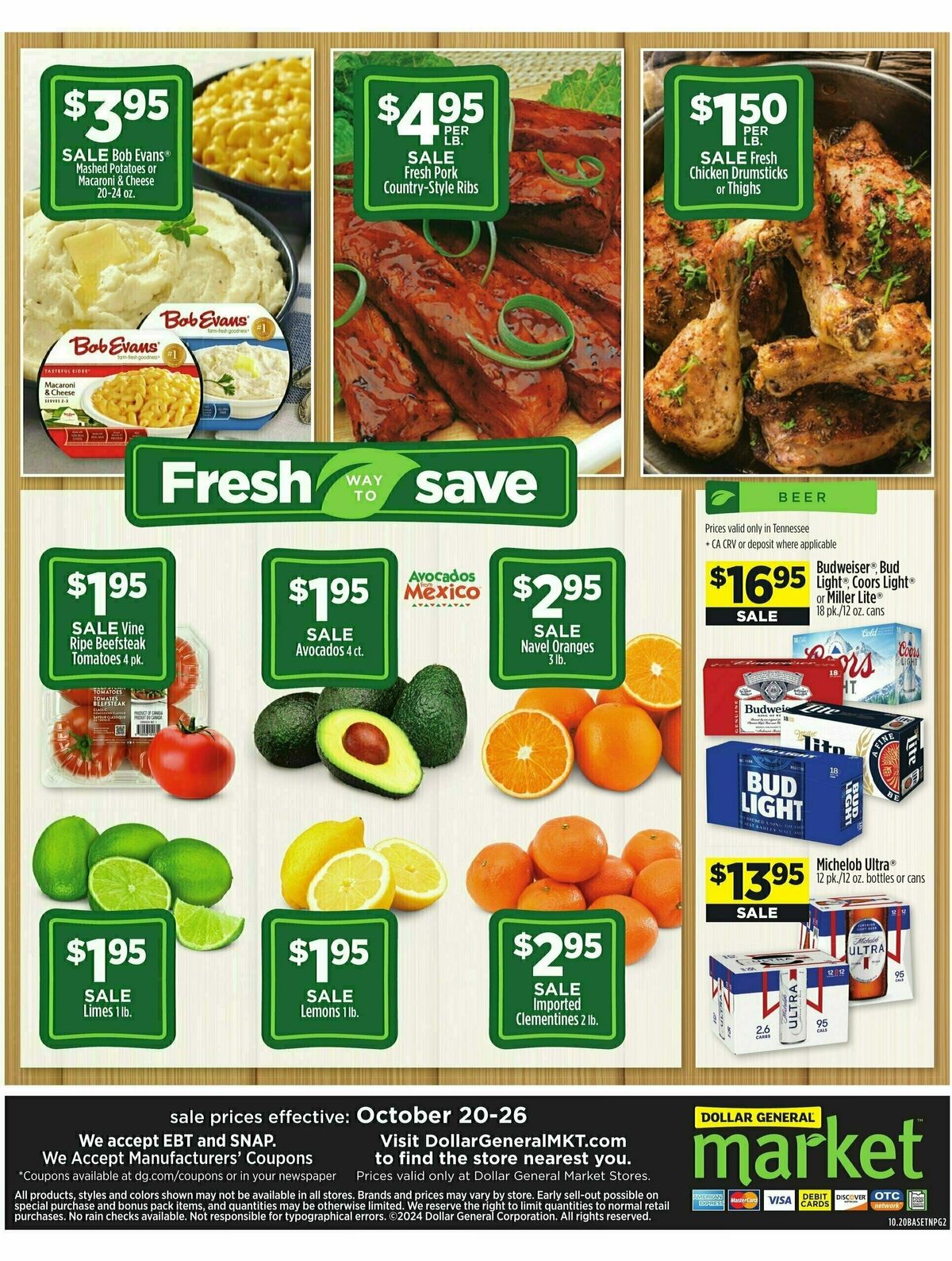 Dollar General Market Ad Weekly Ad from October 20