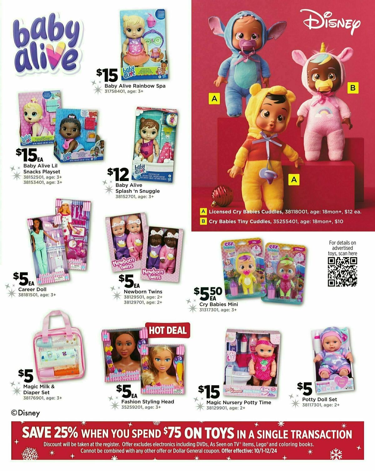 Dollar General Holiday Toy Book Weekly Ad from October 21