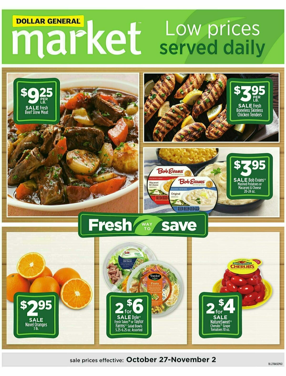 Dollar General Market Ad Weekly Ad from October 27