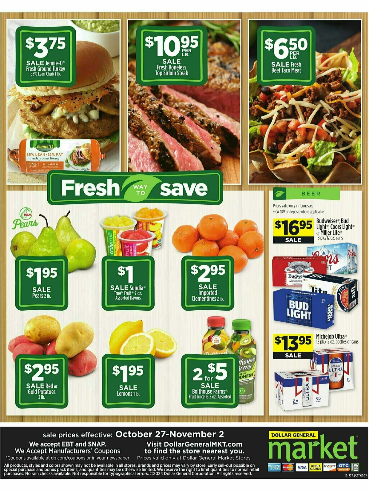 Dollar General Market Ad Weekly Ad from October 27