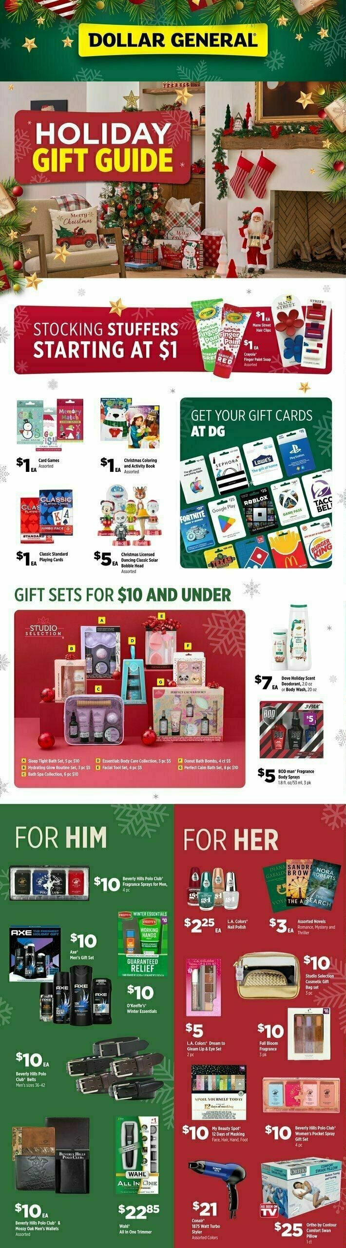 Dollar General Holiday Digital Gift Guide Weekly Ad from November 5