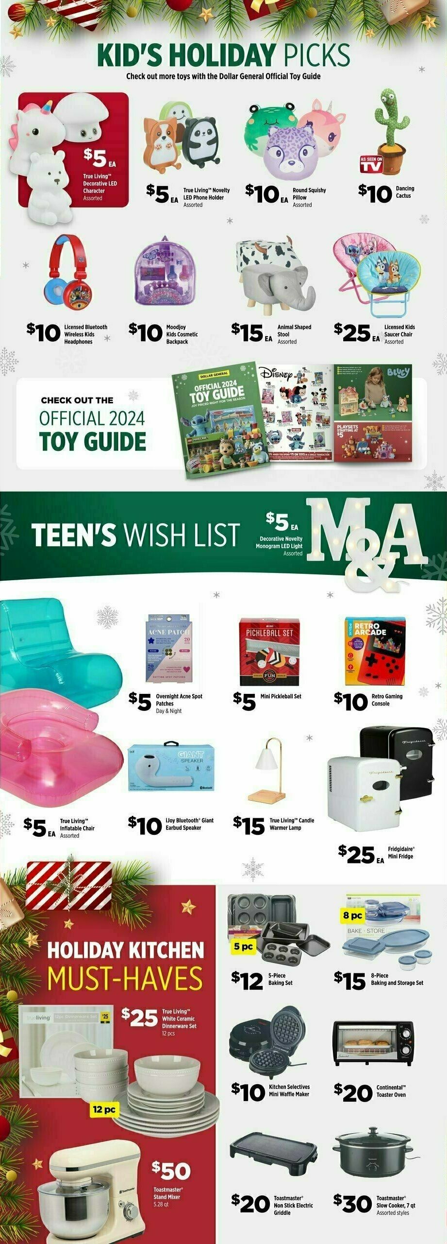 Dollar General Holiday Digital Gift Guide Weekly Ad from November 5