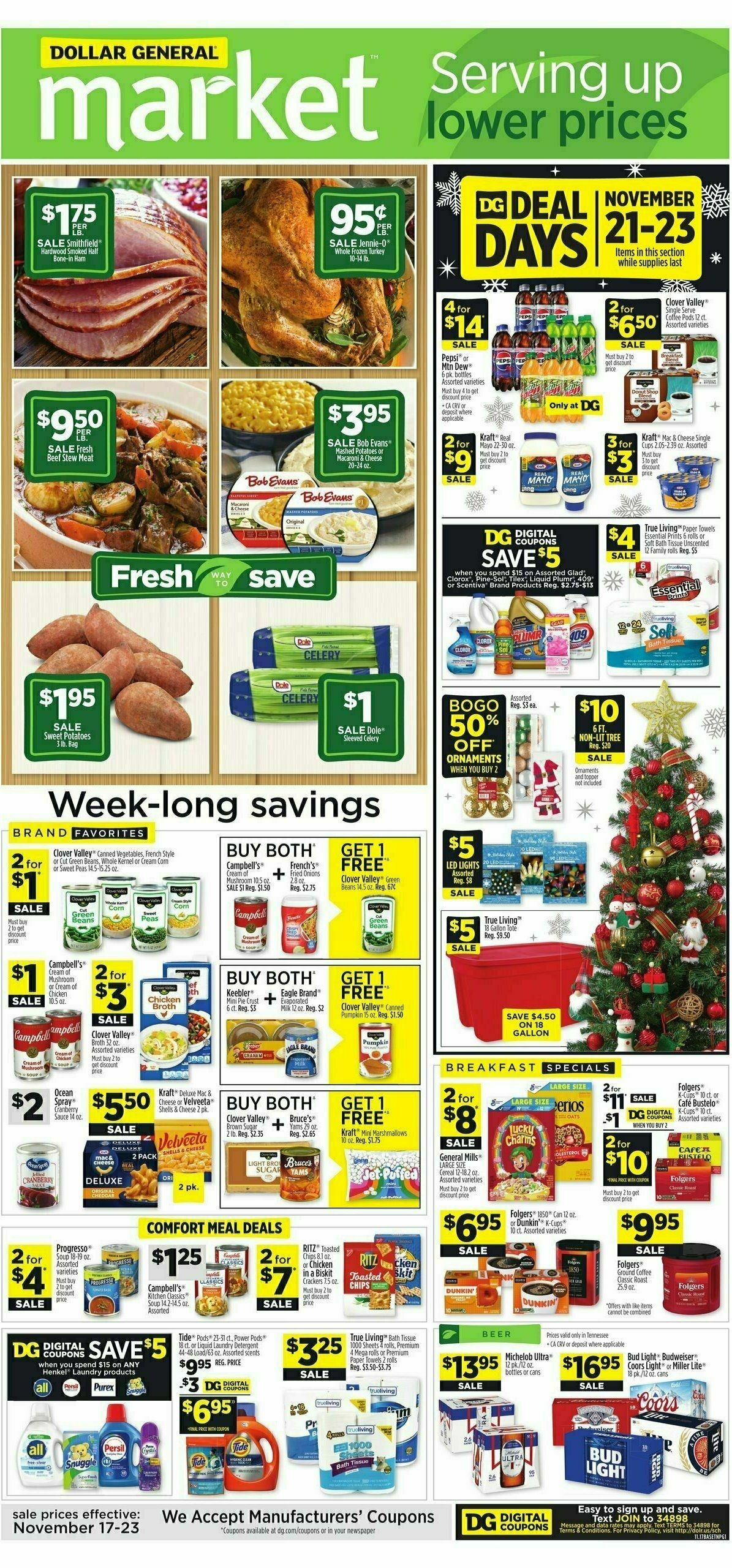 Dollar General Market Ad Weekly Ad from November 17