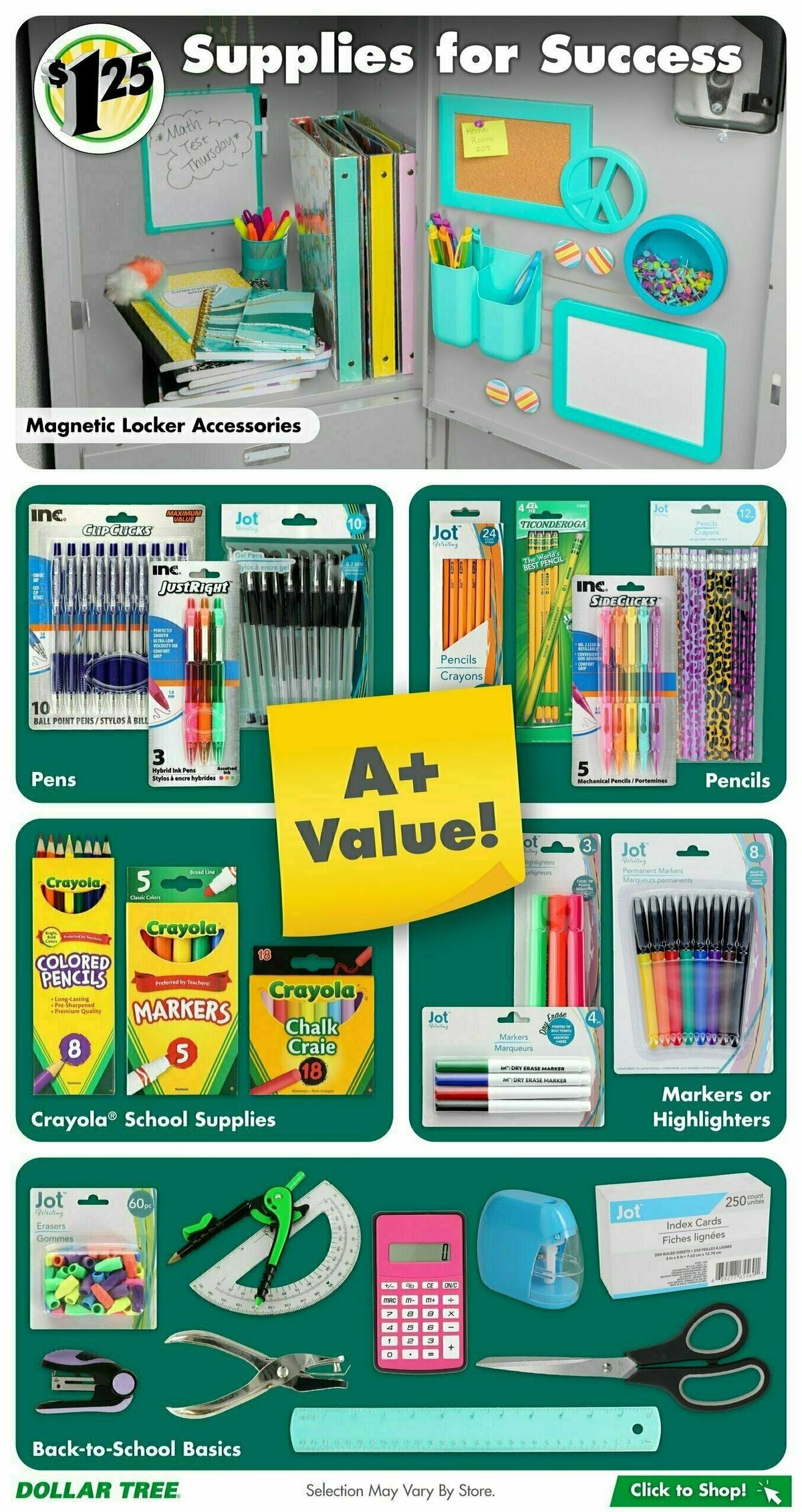 Dollar Tree Back to School Lookbook Weekly Ad from July 5