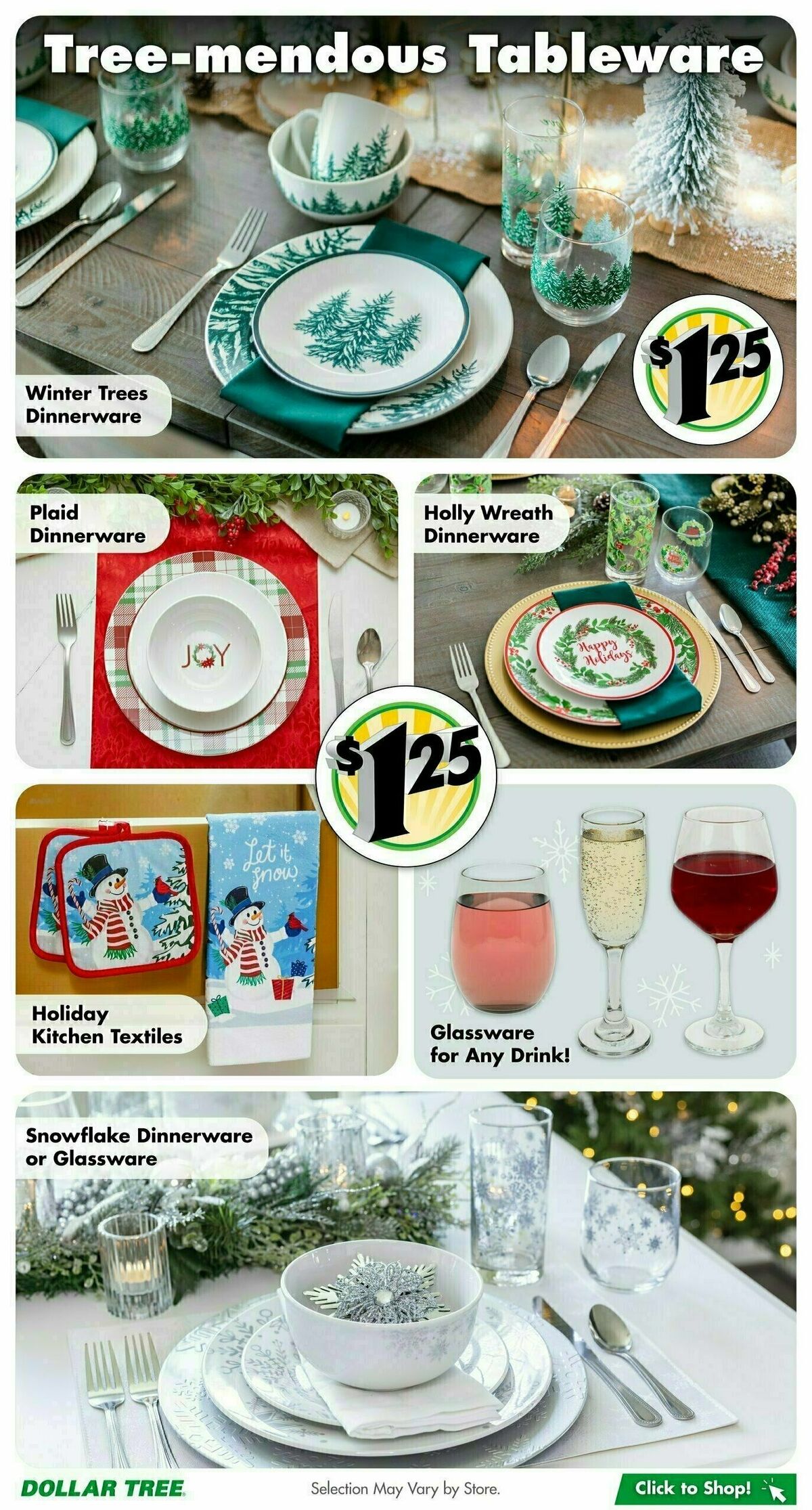 Dollar Tree Holiday Lookbook Weekly Ad from November 1