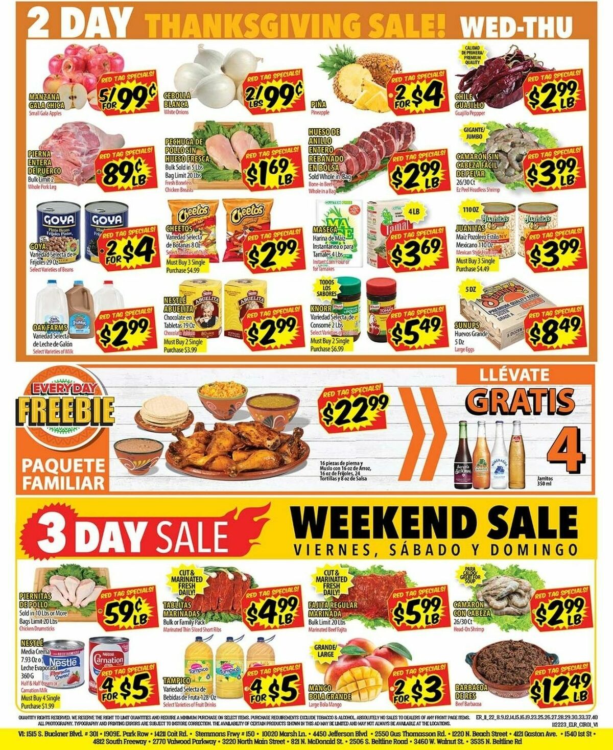 El Rancho Weekly Ad from November 22