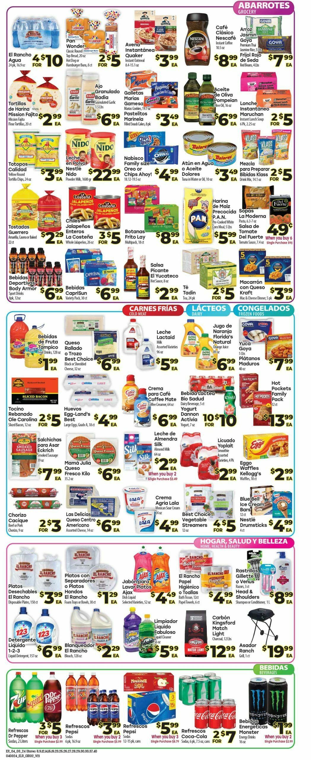 El Rancho Weekly Ad from April 3