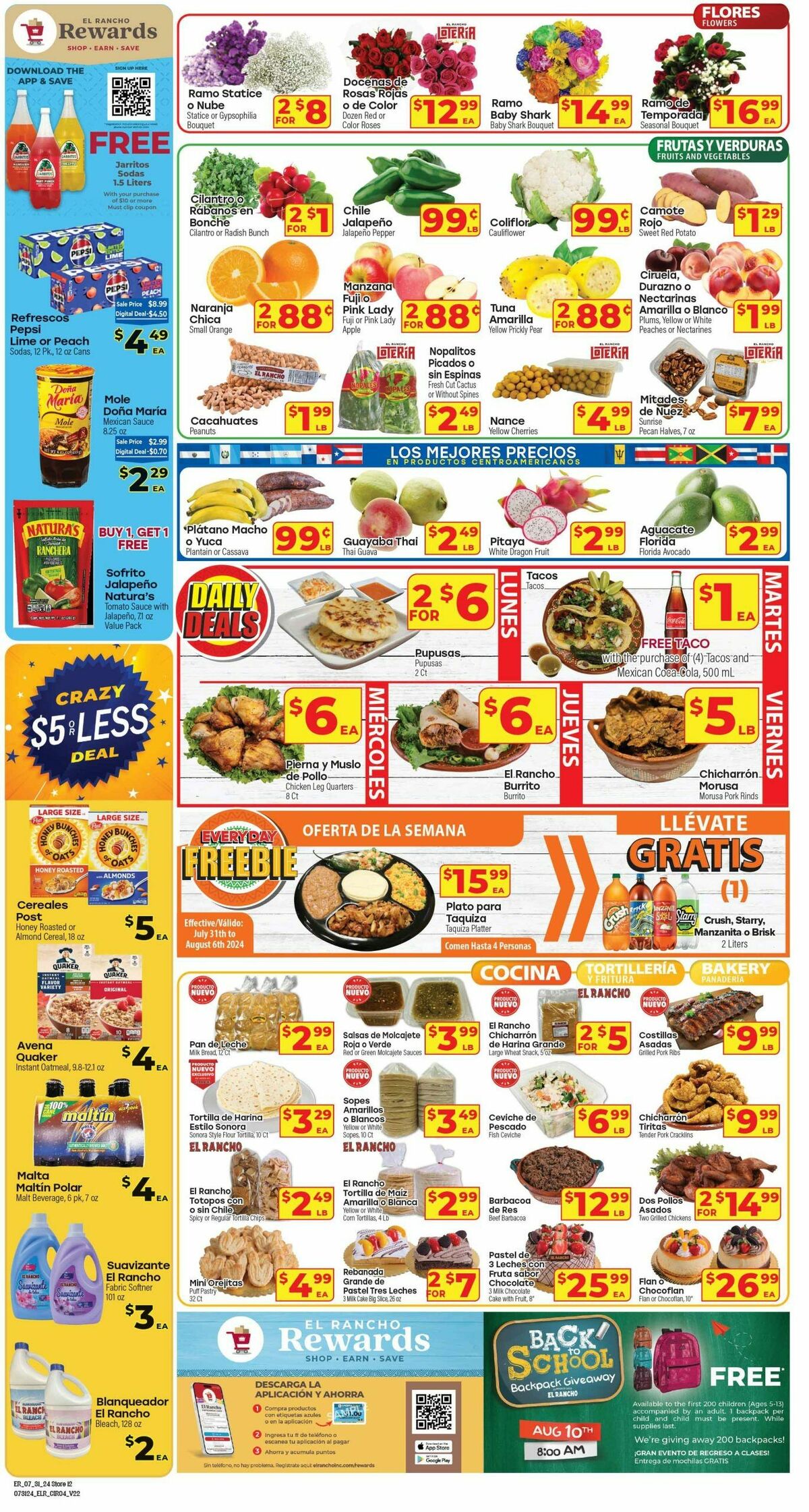 El Rancho Weekly Ad from July 31