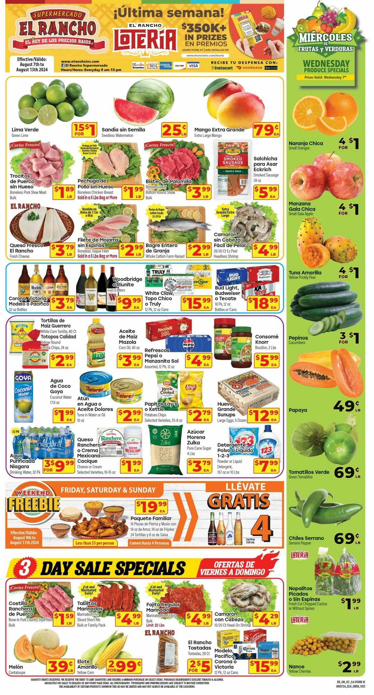 El Rancho Weekly Ad from August 7