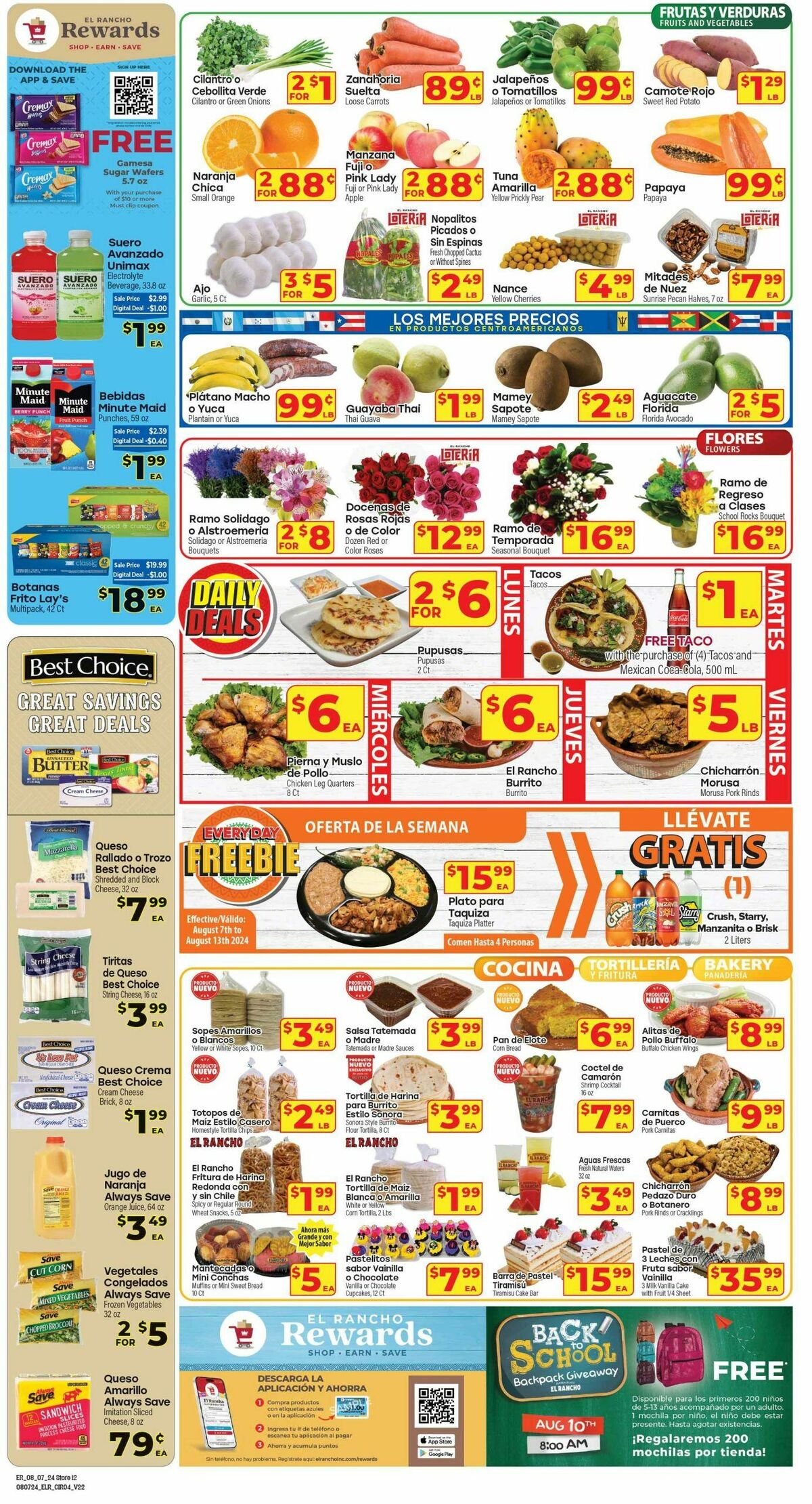 El Rancho Weekly Ad from August 7