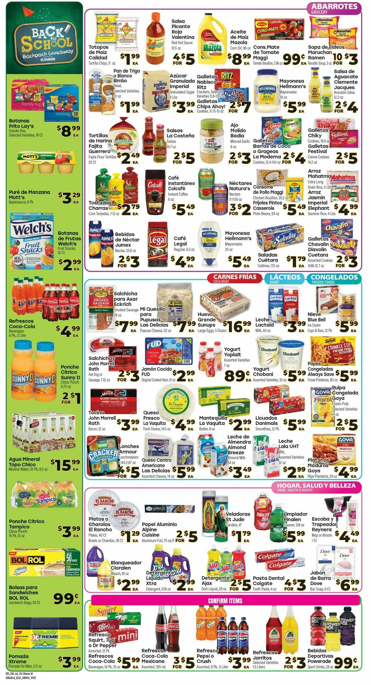 El Rancho Weekly Ad from August 14