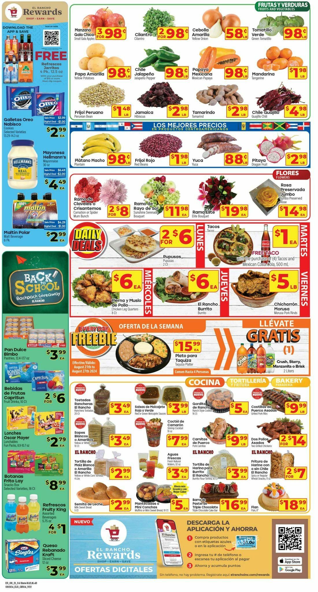 El Rancho Weekly Ad from August 21