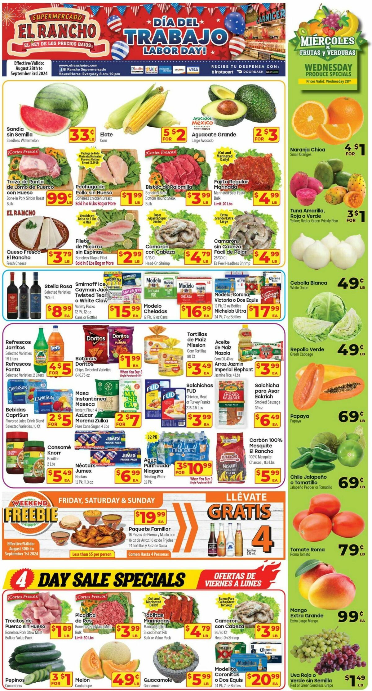 El Rancho Weekly Ad from August 28