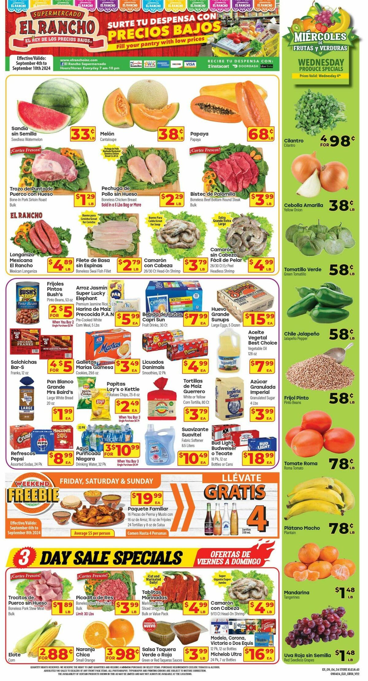 El Rancho Weekly Ad from September 4