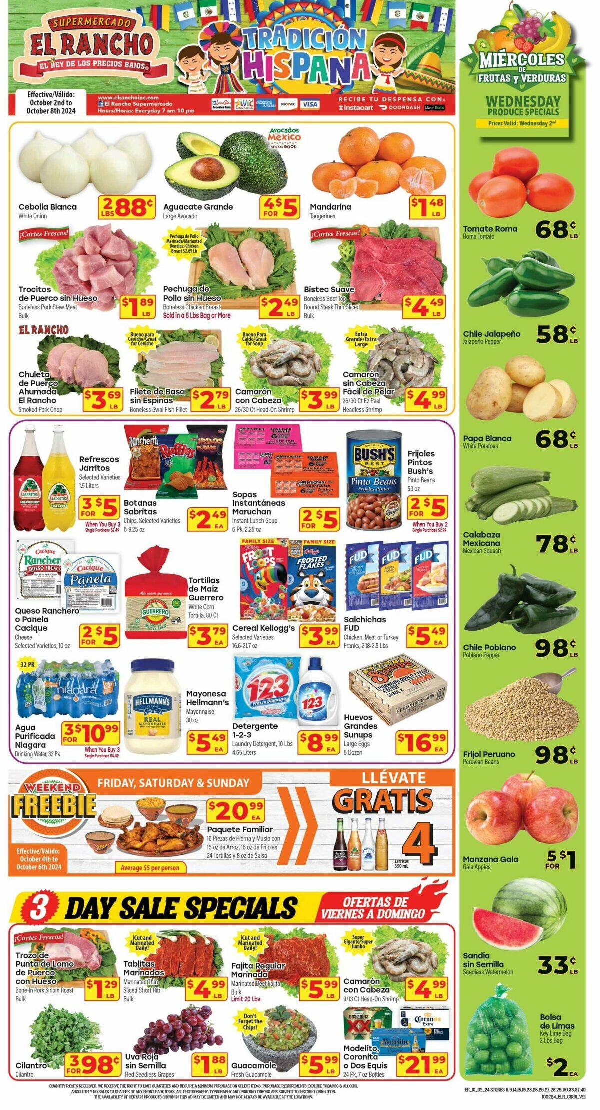 El Rancho Weekly Ad from October 2