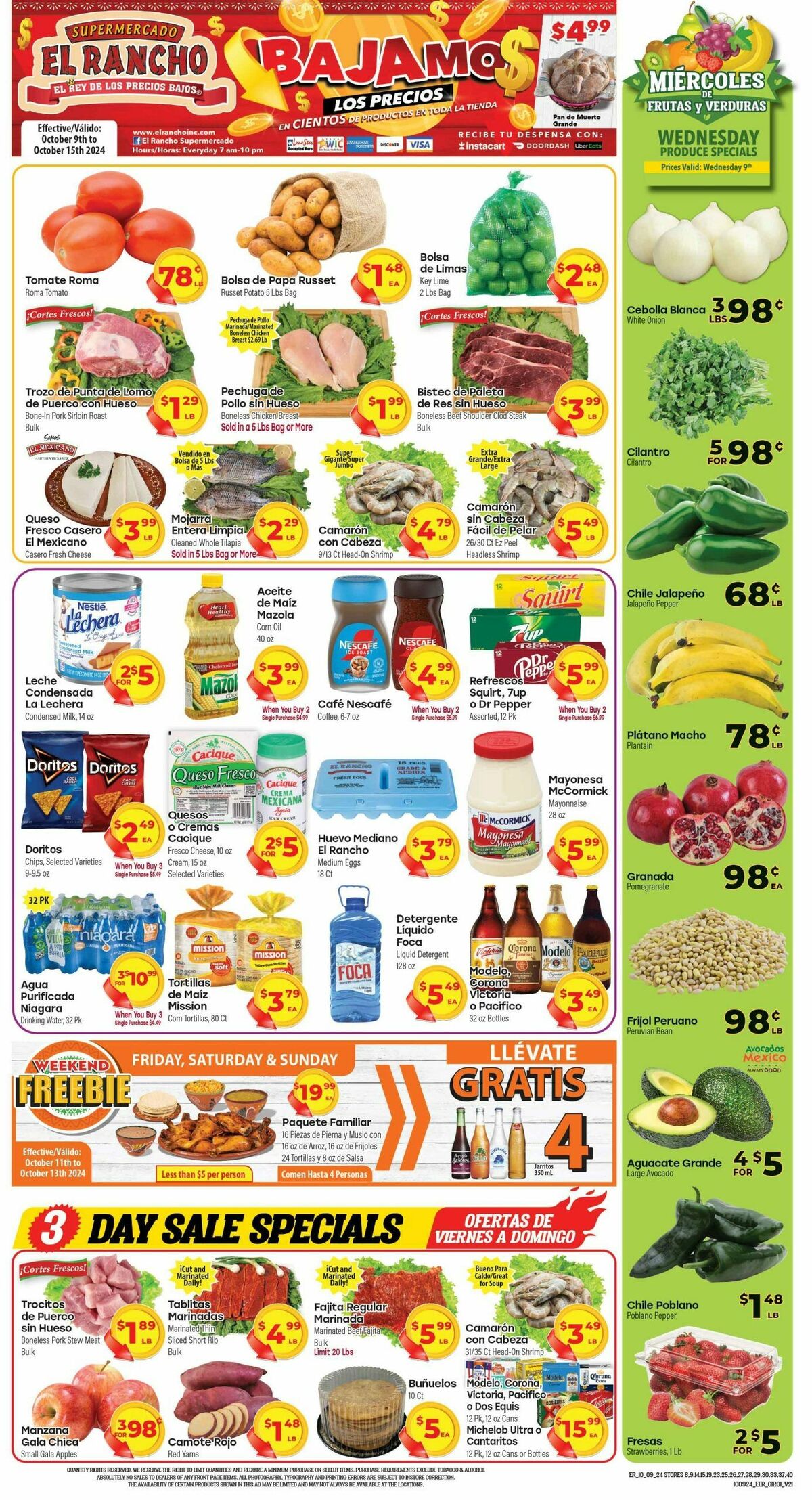 El Rancho Weekly Ad from October 9