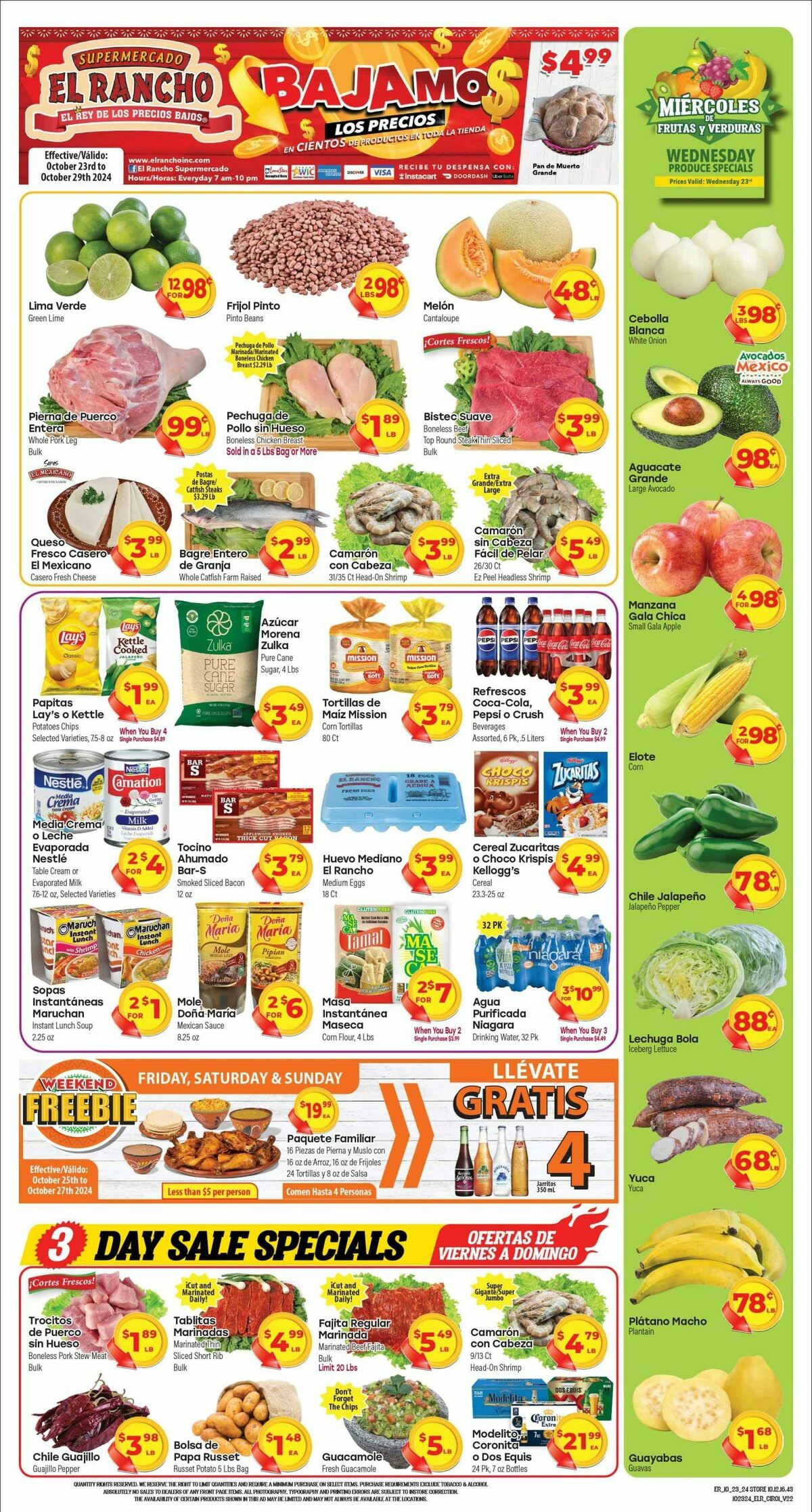 El Rancho Weekly Ad from October 23