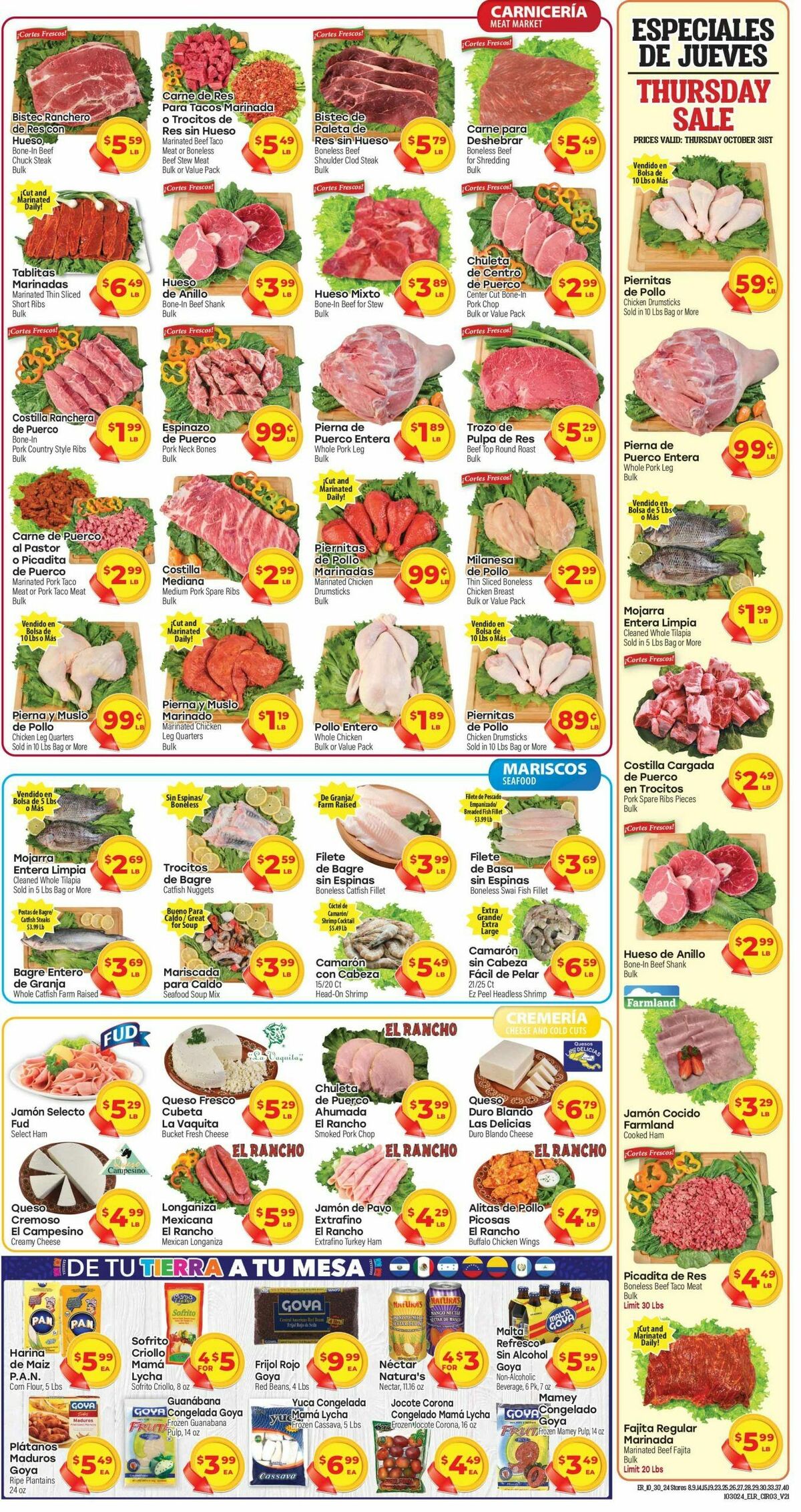 El Rancho Weekly Ad from October 30