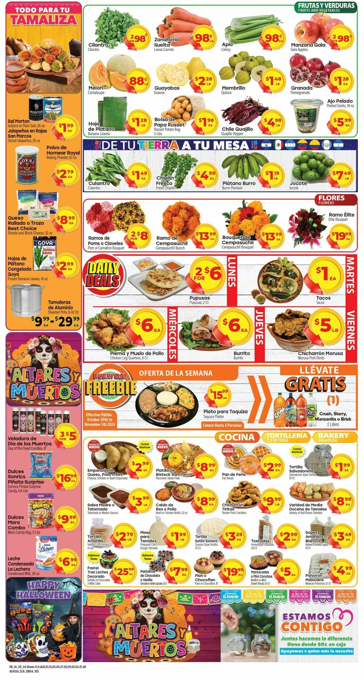 El Rancho Weekly Ad from October 30