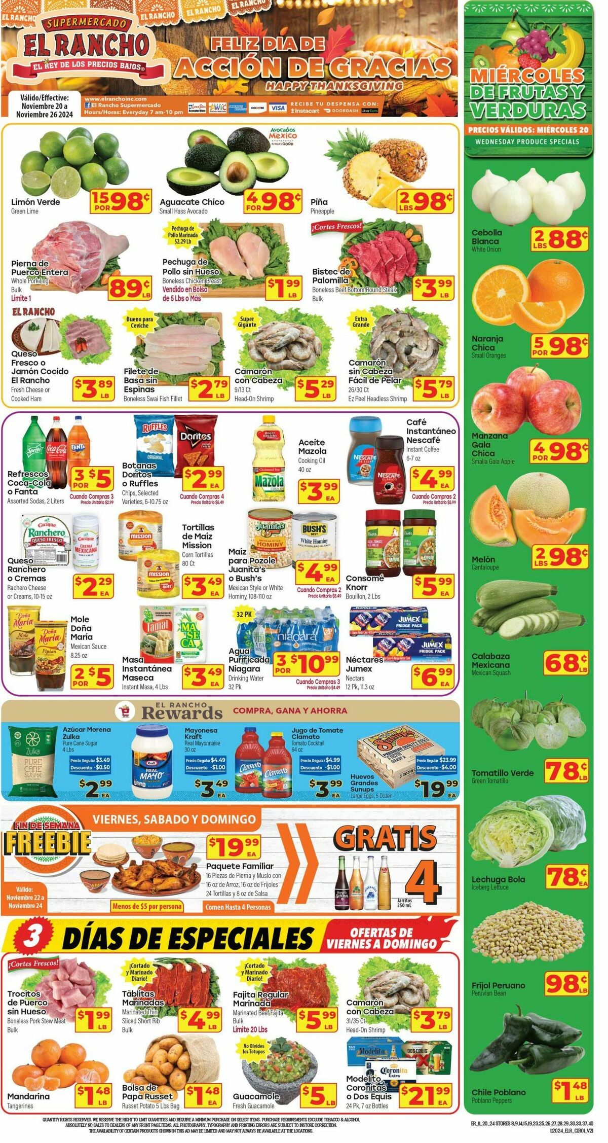 El Rancho Weekly Ad from November 20