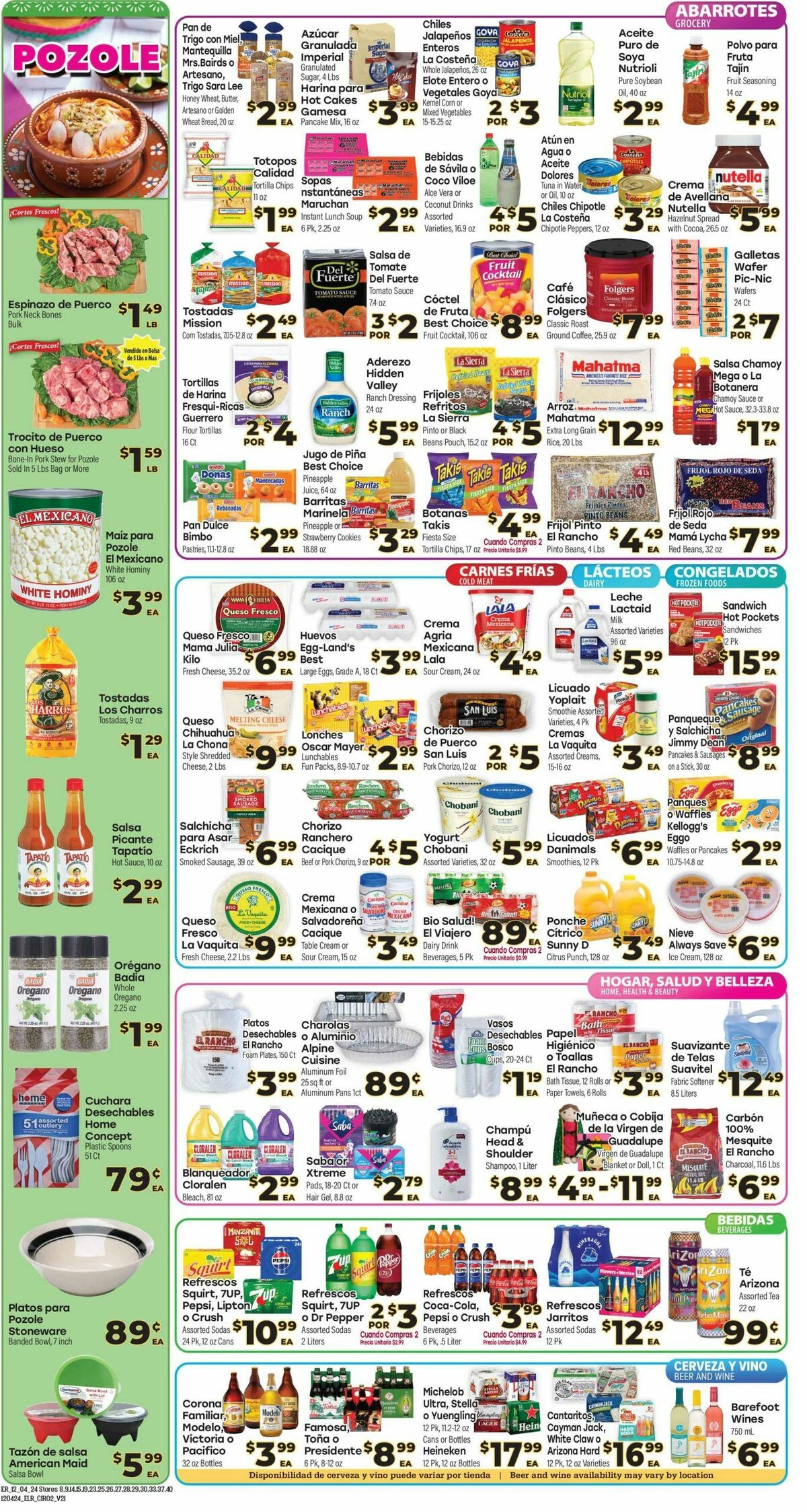 El Rancho Weekly Ad from December 4