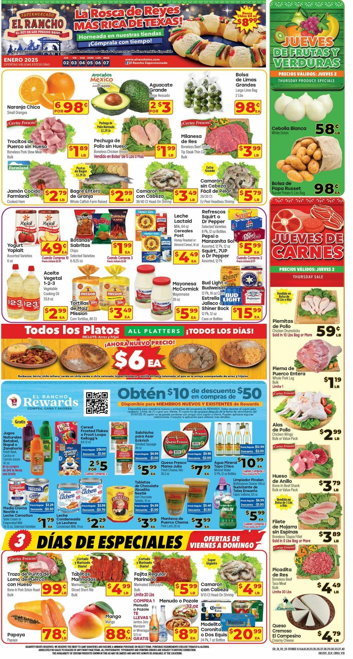 El Rancho Weekly Ad from January 2