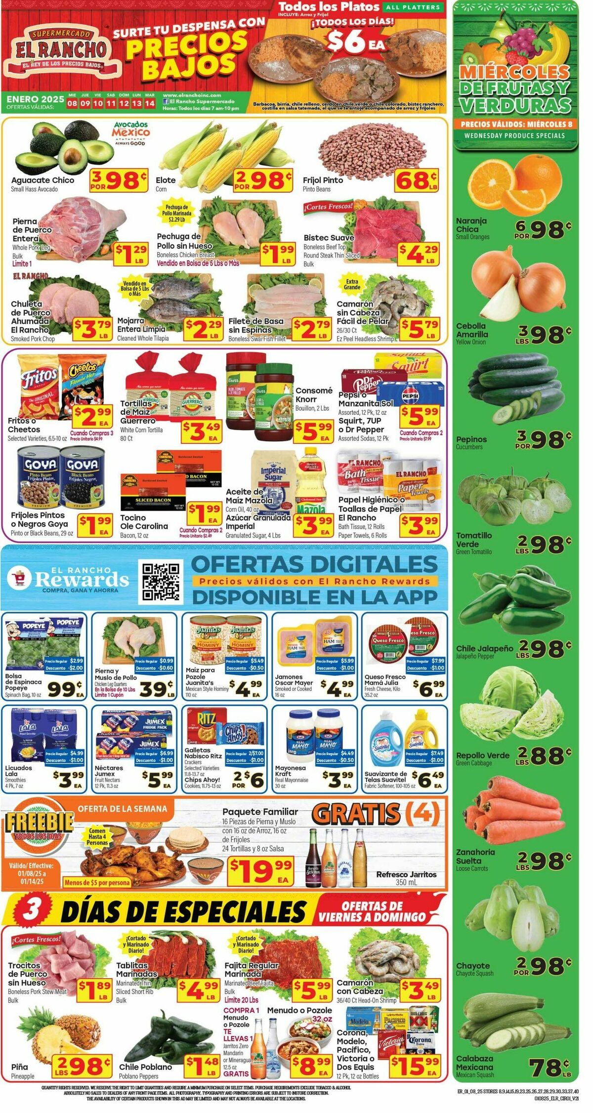 El Rancho Weekly Ad from January 8