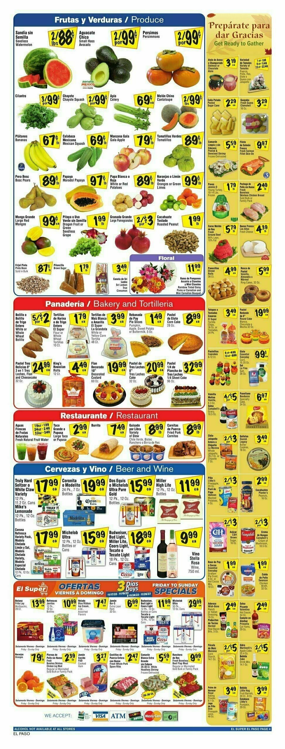 El Super Markets Weekly Ad from November 22