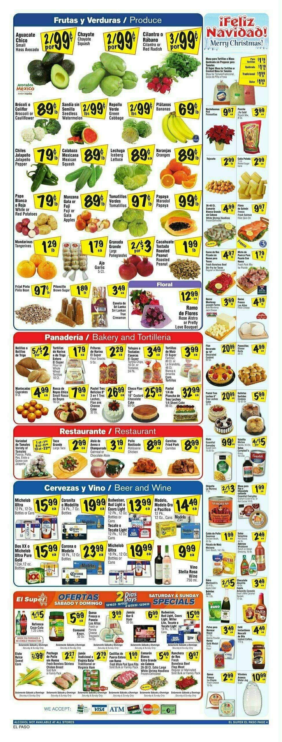 El Super Markets Weekly Ad from December 13