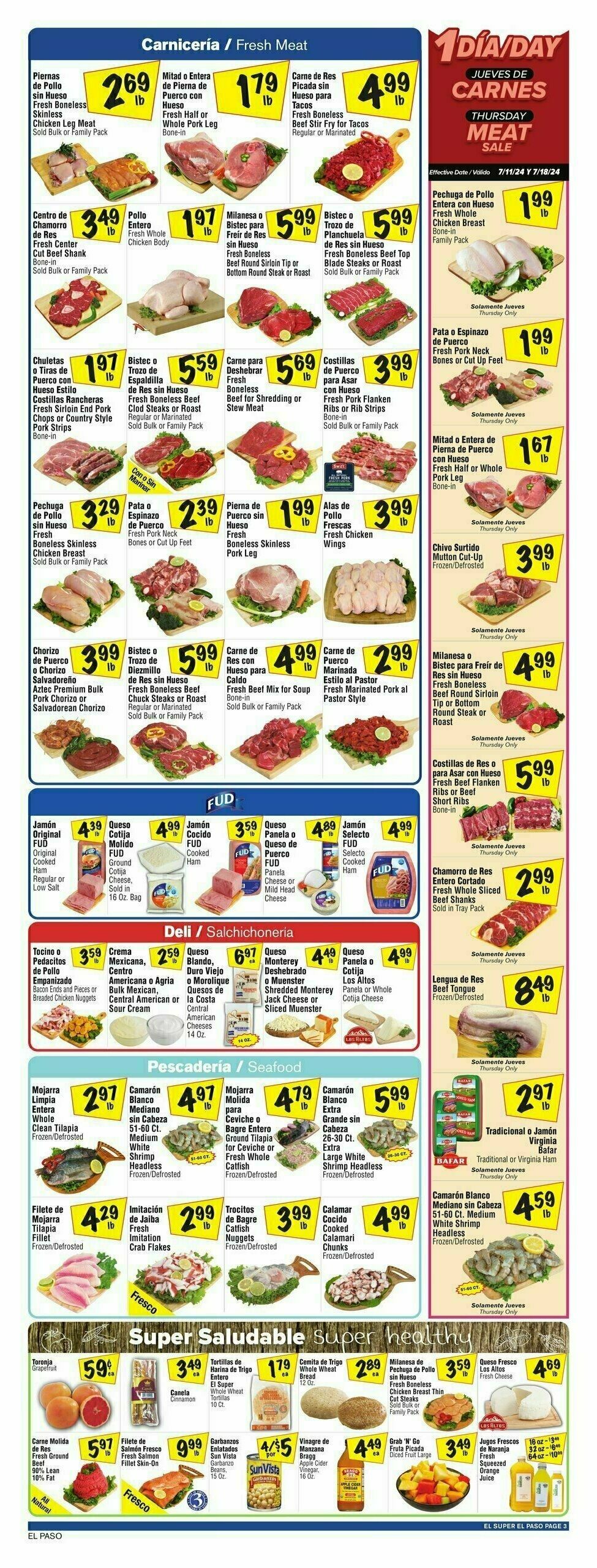 El Super Markets Weekly Ad from July 10