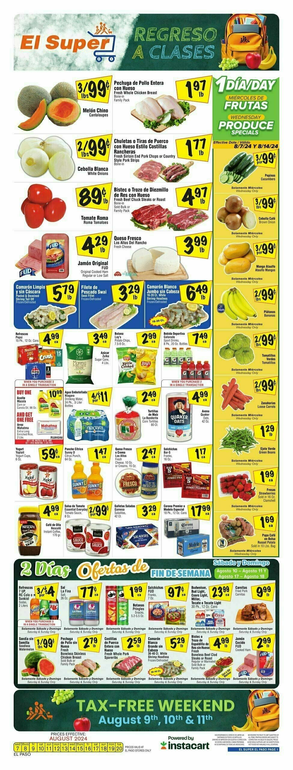 El Super Markets Weekly Ad from August 7