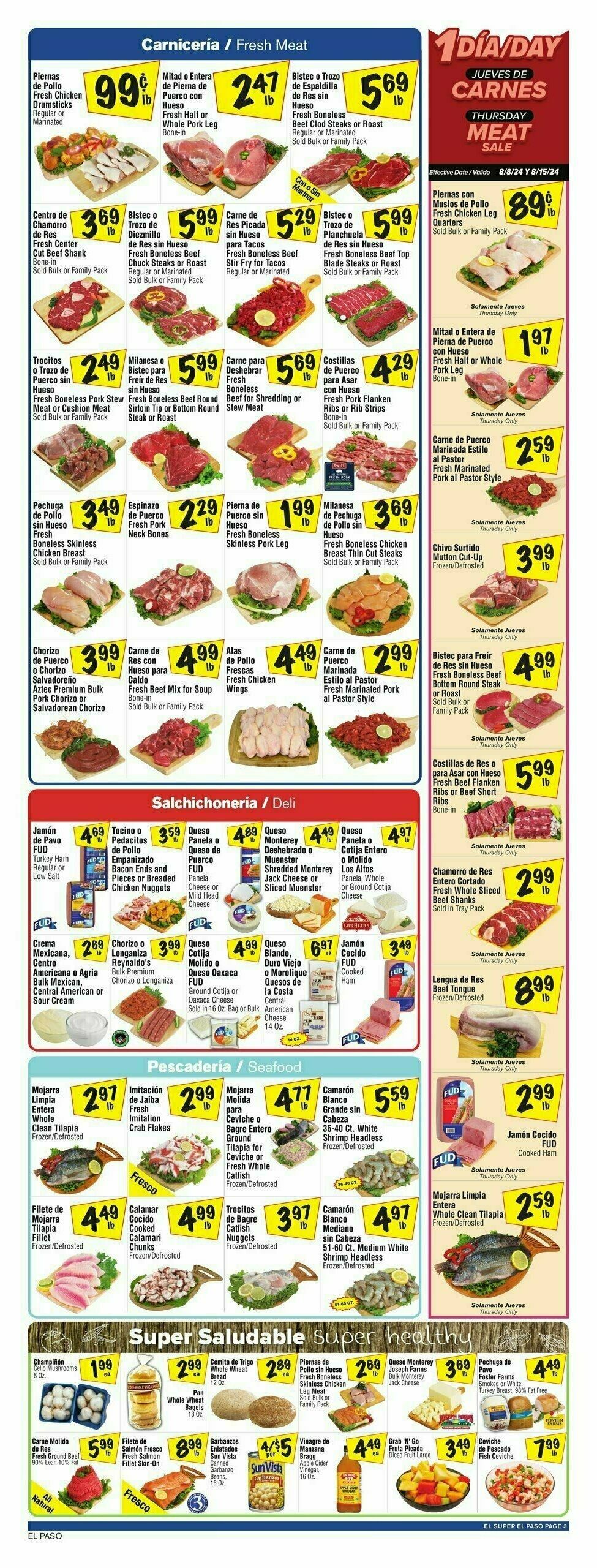 El Super Markets Weekly Ad from August 7