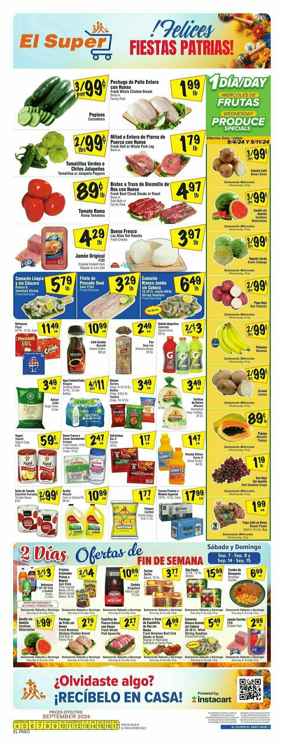 El Super Markets Weekly Ad from September 4