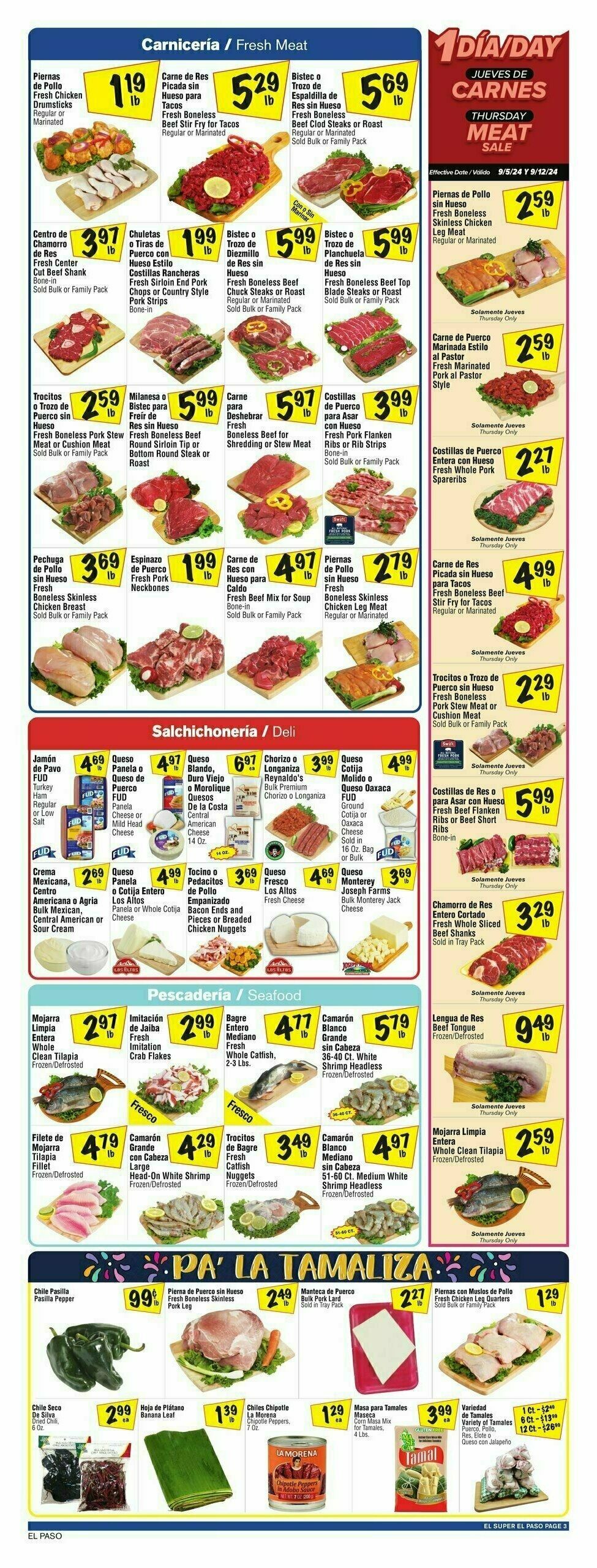 El Super Markets Weekly Ad from September 4