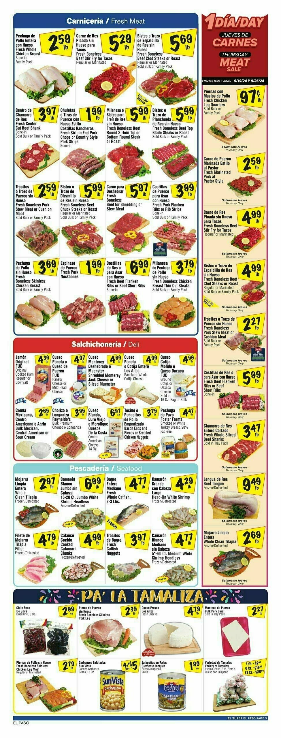 El Super Markets Weekly Ad from September 18