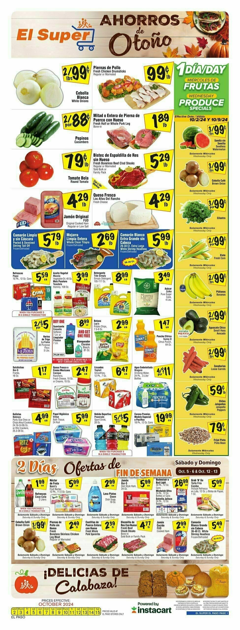 El Super Markets Weekly Ad from October 2